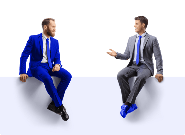two men sitting